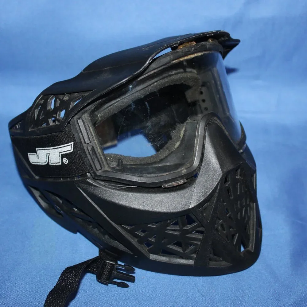 JT Elite Prime Full Coverage Paintball Mask Black - Vintage Style